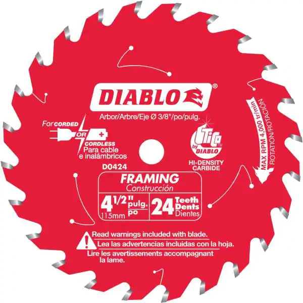 Photo 1 of 4-1/2 in. x 24-Tooth Framing Circular Saw Blade
