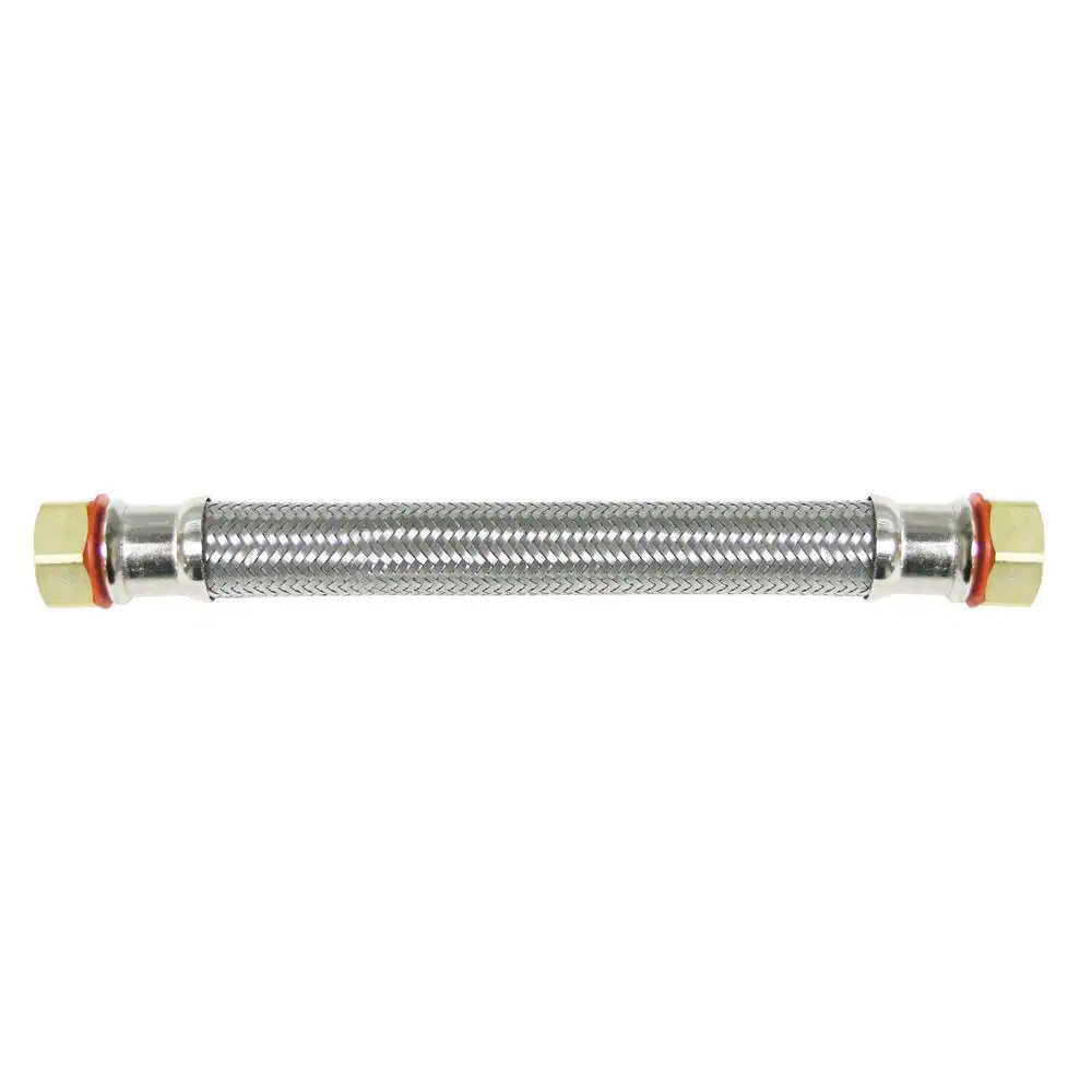 Photo 1 of 3/4 in. FIP x 7/8 in. Compression x 18 in. Stainless Steel Water Heater Supply Line
