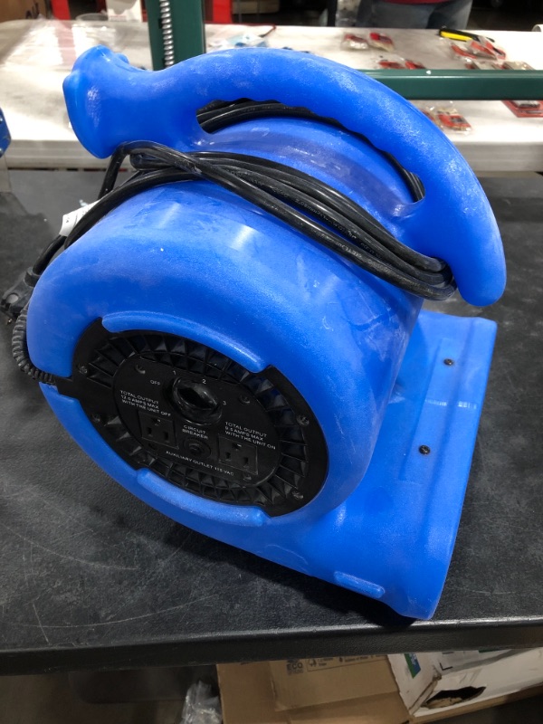 Photo 1 of 1/4 HP Air Mover Blower Fan for Water Damage Restoration Carpet Dryer Floor Home and Plumbing Use in Blue
