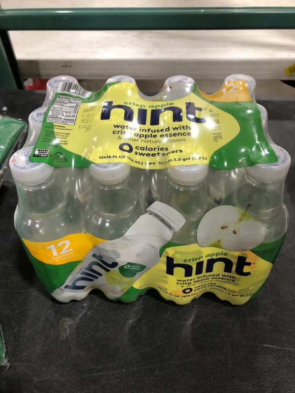 Photo 1 of 12 Bottles Hint Crisp Apple, Zero Calories, Zero Sugar