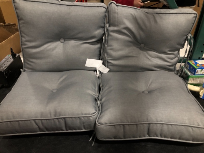 Photo 2 of 2 piece Arden Selections Leala Premium Plush PolyFill Patio Chair Cushion
