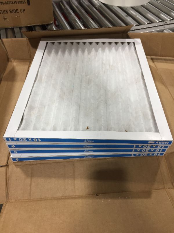 Photo 1 of Aerostar 16x20x1 MERV 8 Pleated Air Filter, AC Furnace Air Filter, 4 Pack