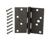 Photo 1 of 4 in. Oil-Rubbed Bronze Square Corner Security Door Hinges 