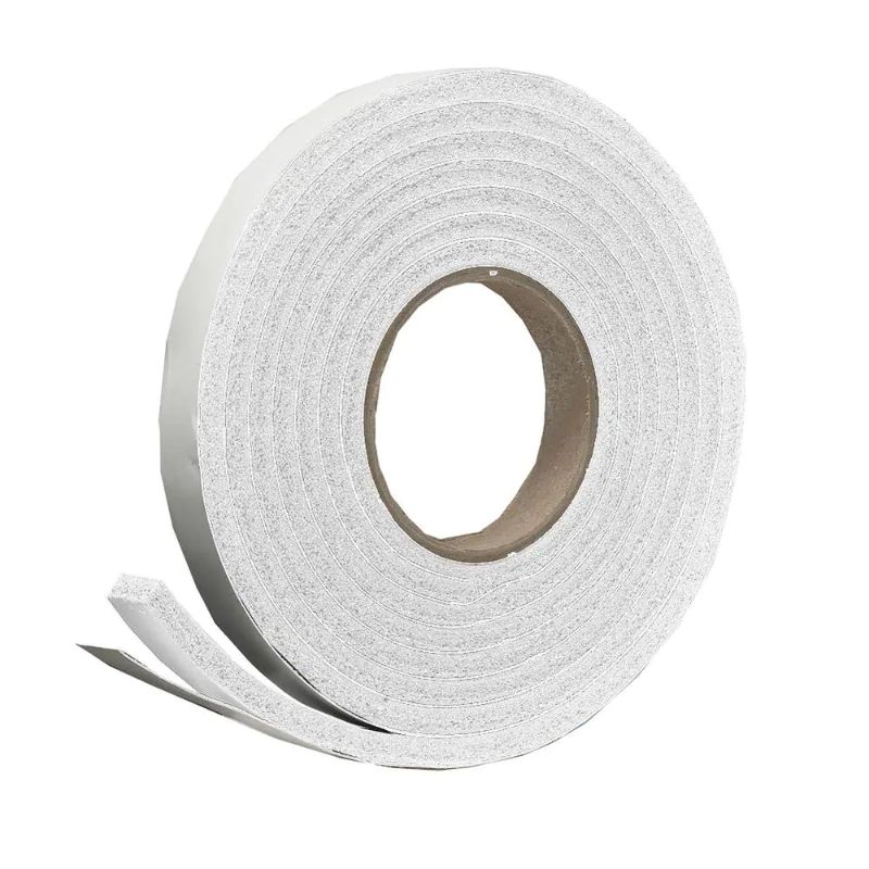 Photo 1 of 3/4 in. x 5/16 in. x 10 ft. White High-Density Rubber Foam Weatherstrip Tape
