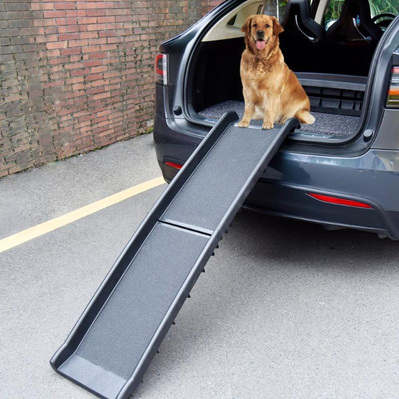 Photo 1 of 61"HEAVY DUTY Folding Dog Ramp Pet Ramps for SUV Cars Travel Portable Light Weight Black
