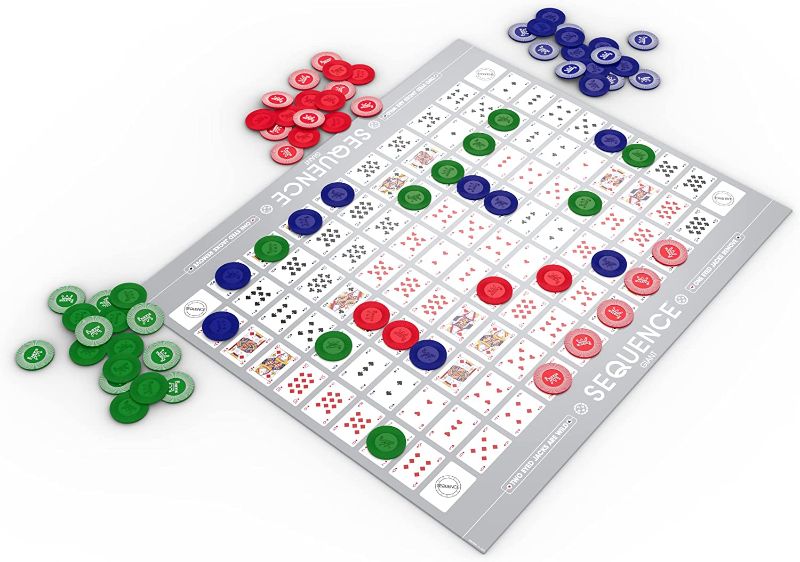 Photo 1 of ax Giant (aka Jumbo) SEQUENCE Game - Tube Edition with Cushioned Mat (27" x 32") Cards and Chips