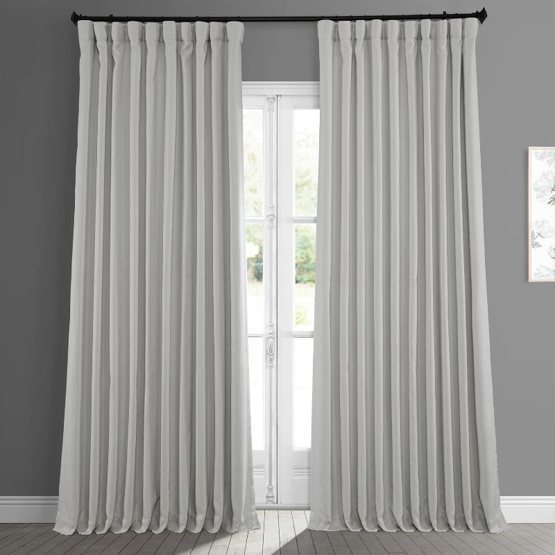 Photo 1 of (4 pack) HPD Half Price Drapes Extra Wide Faux Linen Room Darkening Curtain 100 X 84