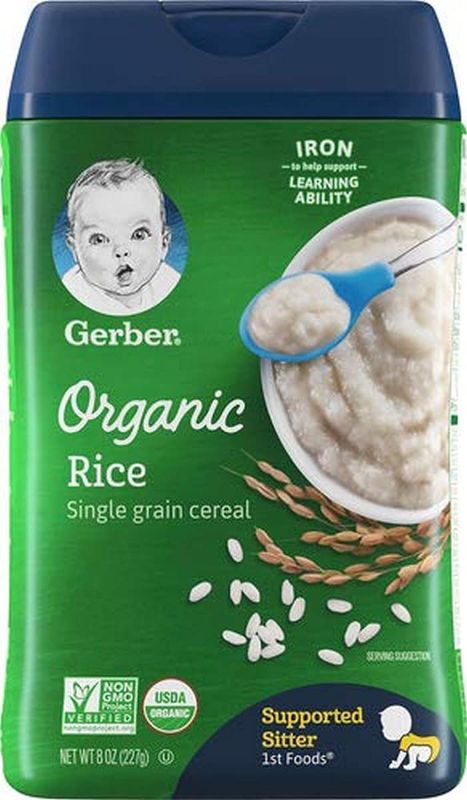 Photo 1 of (3 Pack) Gerber, Organic Rice Cereal, 8 oz
