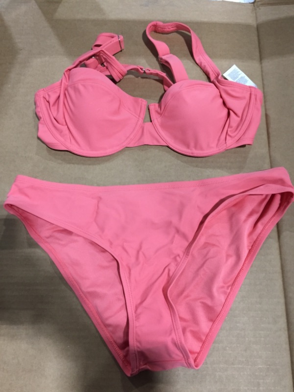 Photo 2 of Charmed Romance Paneled Bikini Top & Hipster Bikini Bottom Set (L)
