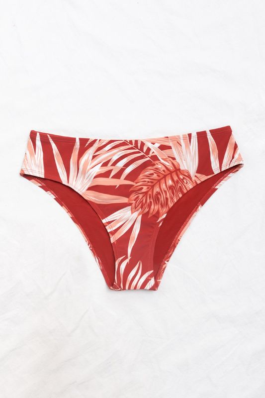 Photo 1 of CUPSHE Tropic Escape Ladder Trim Mid-Rise Hipster Bikini Bottom (M)
