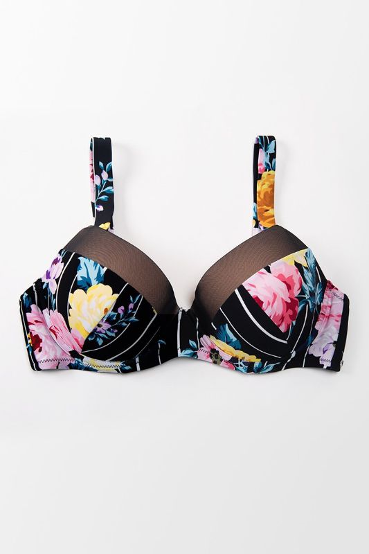 Photo 1 of Catherine Floral Underwire Plus Size Bikini Top
