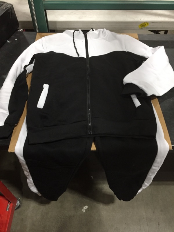 Photo 1 of 2Pcs Hoodie Zipper Sweatshirt + Pants Gym Tracksuit Sets (XL)