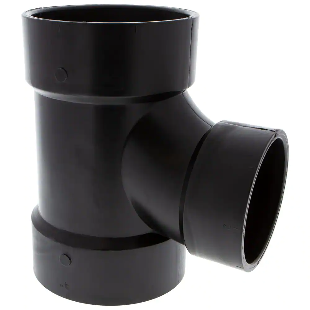 Photo 1 of 4 in. x 4 in. x 3 in. ABS DWV All Hub Sanitary Tee
