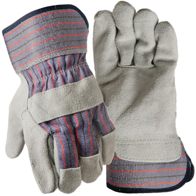 Photo 1 of 6 PACK!!! FIRM GRIP Suede Leather Palm Large Glove, Gray
