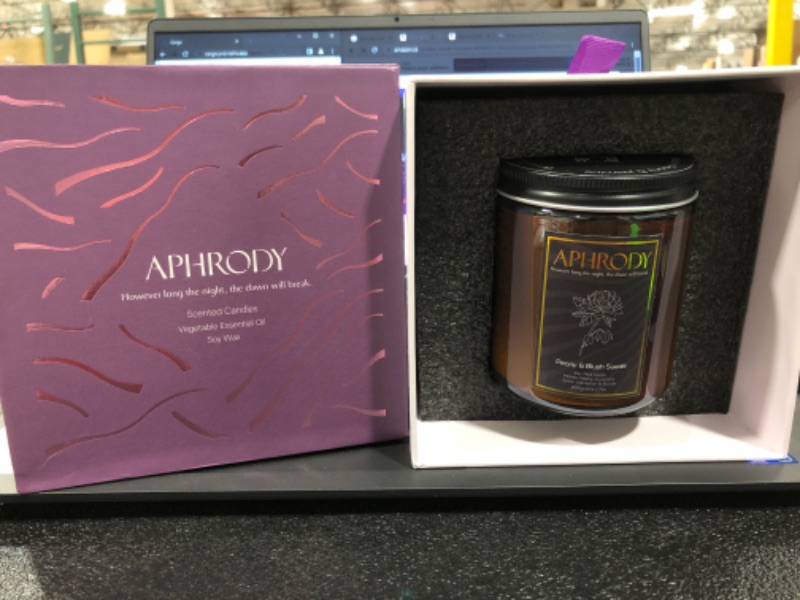 Photo 2 of Candles for Home Scented - APHRODY Candle Gifts for Women Men Bath Works Soy Wax Aromatherapy Candle Glass Jars Candles (A Peony & Blush Suede)
