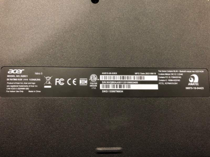 Photo 4 of Acer Nitro 5 AN515-55-53E5 Gaming Laptop | Intel Core i5-10300H | NVIDIA GeForce RTX 3050 Laptop GPU | 15.6" FHD 144Hz IPS Display | 8GB DDR4 | 256GB NVMe SSD | Intel Wi-Fi 6 | Backlit Keyboard
