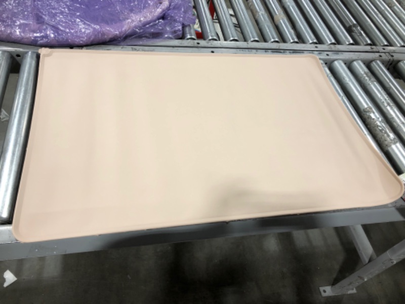 Photo 1 of AUDWUD Silicone Waterproof Dog Cat Pet Feeding Mats,Anti-Slip Pet Bowl Mats,Pet Feeding Mat (XXL: 34" x 23", Taupe)
