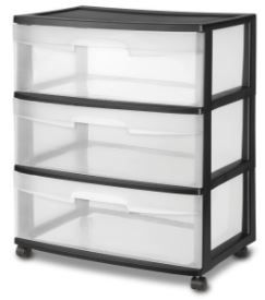 Photo 1 of 3 Drawer Cart Black