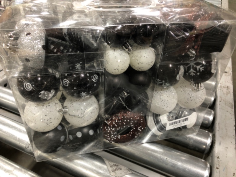 Photo 2 of Black white Christmas ornaments 