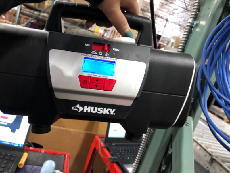 Photo 2 of Husky 12-Volt/120-Volt Home and Auto Inflator