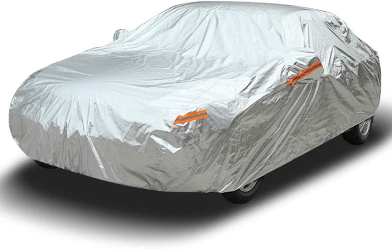 Photo 1 of 6 layers car cover uv protection snowproof waterproof dustproof full car covers universal fit for sedan uv 190-201