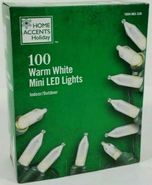 Photo 1 of Home Accents Holiday 100 LED Mini Lights Mini With Green Wire - 28 Ft 