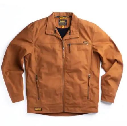 Photo 1 of DEWALT Decatur Men's Size X-Large Tan Cotton/Lycra Jacket