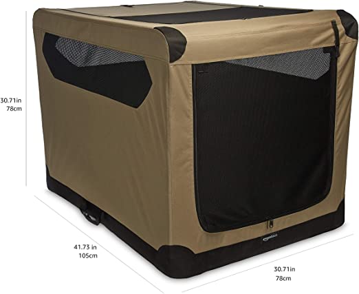 Photo 1 of Amazon Basics Portable Folding Soft Dog Travel Crate Kennel
