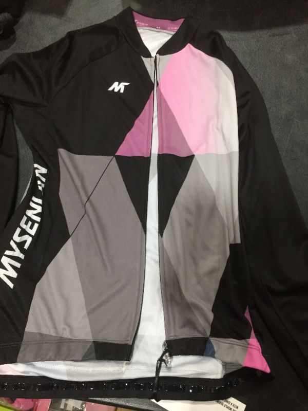 Photo 1 of black/pink womens cycle jacket SIZE MEDIUM