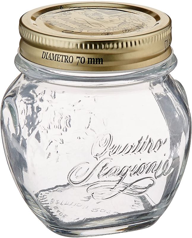 Photo 1 of Bormioli Rocco Quattro Stagioni Anphora 10 1/4 Ounce Canning Jar, Set of 10
