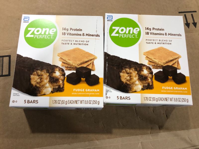 Photo 1 of Zone Perfect Fudge Graham, 5 bars- 8.8 oz, 2 pack
bb 1/22
