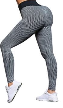 Photo 1 of OMKAGI Sexy Butt Lifting Workout Leggings for Women Textured Booty High Waist Yoga Pant
size M