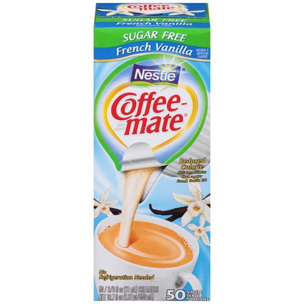 Photo 1 of 4pk Coffee Mate Sugar-Free French Vanilla Liquid Coffee Creamer Singles, 0.375 fl oz, 50 Ct