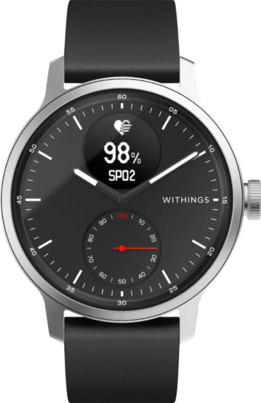 Photo 1 of Withings - SCANWATCH - Hybrid Smartwatch with ECG, heart rate and oximeter - 42mm - Black