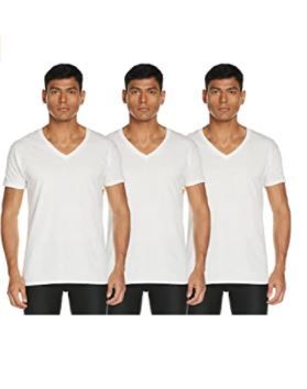 Photo 1 of Hanes Men's Tagless Cotton V-Neck Undershirt – Multiple Packs and Colors Size XL