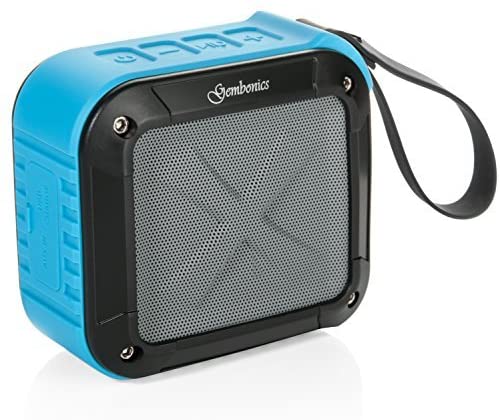 Photo 1 of Bluetooth Shower Speaker by Gembonics, Best Shockproof Waterproof Speakers with 10 Hour Rechargeable Battery Life, Portable Outdoor Speaker for Beach Travel Home Party Bike Pool (Blue)