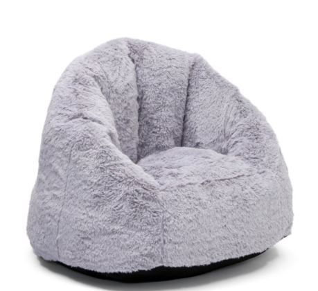 Photo 1 of Delta Children Cozee Fluffy Chair, Kid Size (For Kids Up To 10 Years Old), Grey
