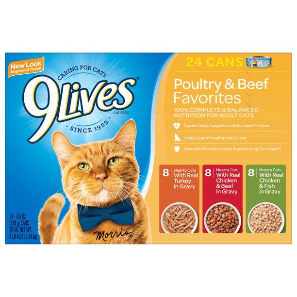 Photo 1 of  9Lives Gravy Favorites Wet Cat Food Variety Pack, 5.5Oz Cans , Pack
EXP MARCH 2022 