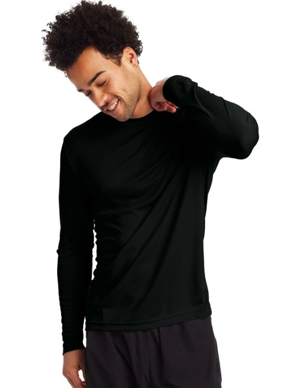 Photo 1 of Hanes Sport™ Men's FreshIQ™ Cool DRI® Long Sleeve Tee (XL)
