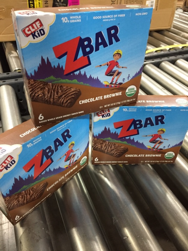 Photo 2 of 3 pack of Clif Bar Zbar Og2 Choc Brownie 6/1.27Oz
