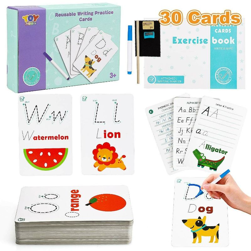 Photo 1 of TOY Life Dry Erase Alphabet Flash Cards with ABC Flash Cards 