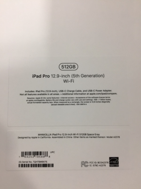 Photo 5 of 2021 Apple 12.9-inch iPad Pro (WiFi, 512GB) - Space Gray
