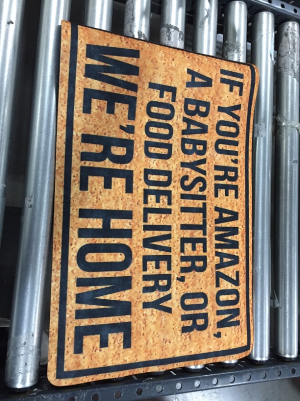 Photo 2 of Entrance Mat If You're Amazon Babysitter Food Delivery We're Home Funny Doormat 