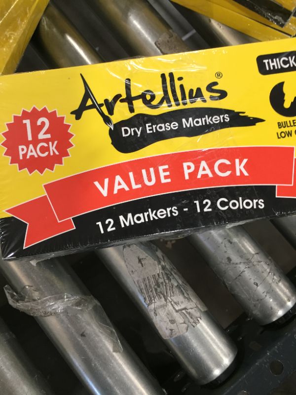 Photo 2 of Dry Erase Markers (12 Pack of Assorted Colors) Thick Barrel Design - Perfect Pens For Writing on Whiteboards, Dry-Erase Boards, Mirrors, Windows, & All White Board Surfaces
4 packs 