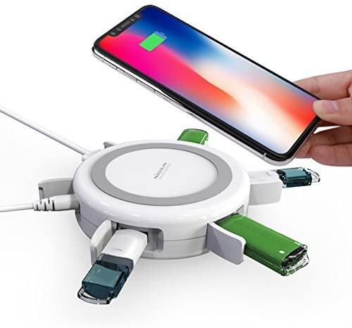 Photo 1 of Nillkin USB Charging Station for Multiple Devices, Wireless Charging Pad with Docking Station Cellphone Charging Station Charger Organizer for iPhone/iPad/Samsung/Tablet/Family (Fast Charge Adapter)
