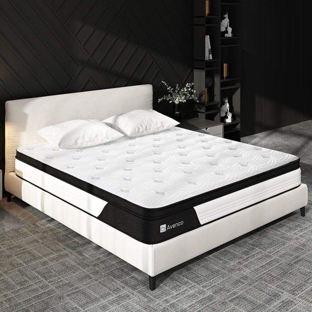 Photo 1 of California King Mattress, Avenco Cal King Mattress in a Box, 12 Inch Hybrid Pocketed Innerspring and Memory Foam Mattress, Medium Firm, Supportive, Pressure Relief, CertiPUR-US, 10 Years Support
