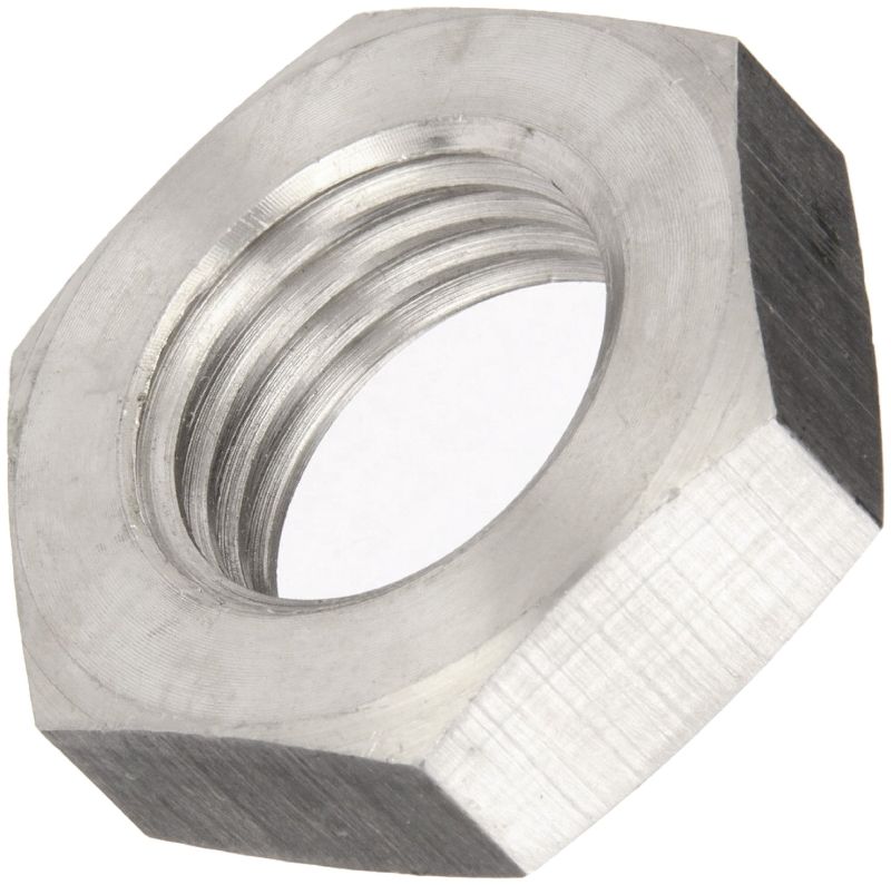 Photo 1 of 18-8 Stainless Steel Small Pattern Machine Screw Hex Nut, Plain Finish, #000-120 Thread Size, 5/64" Width Across Flats, 0.036" Thick (Pack of 5)
