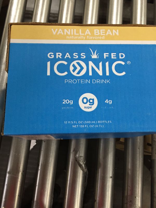 ICONIC Low Carb High Protein Drinks, Bean, Vanilla, 11.5 Fl Oz (Pack of