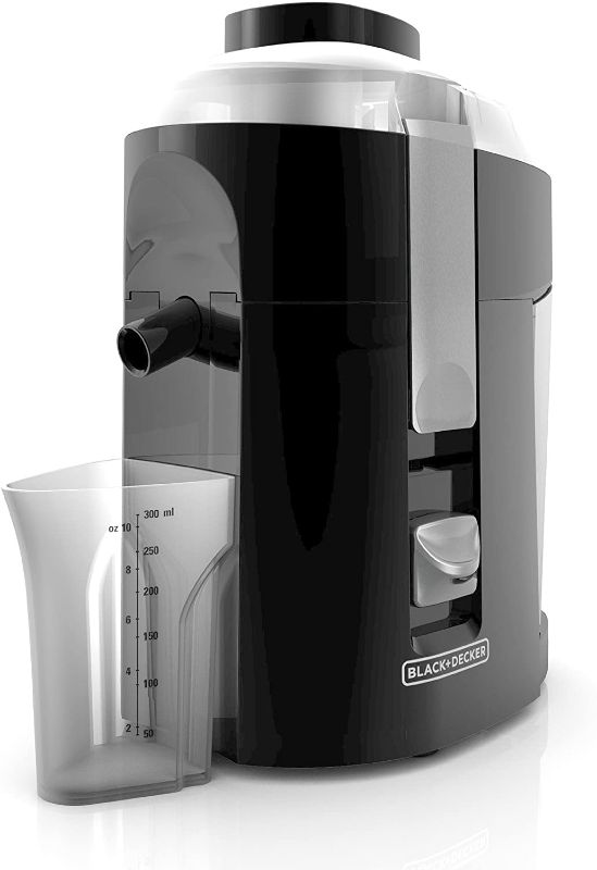 Photo 1 of BLACK+DECKER 400-Watt Fruit and Vegetable Juice Extractor, Black, JE2200B