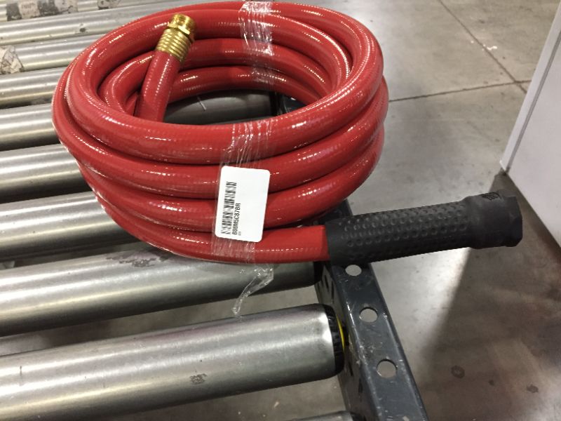 Photo 2 of #G-H165B35-US 3/4 in. x 15 ft. Red Garden Short Hose Male/Female Lead-Hose, No Leaking, High Water Pressure Solid Brass Fitting for Water Softener,Dehumidifier,RV Vehicle Drain Water